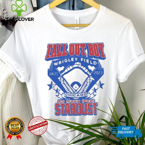 Fall out boy wrigley field chicago so much for stardust logo design T shirt