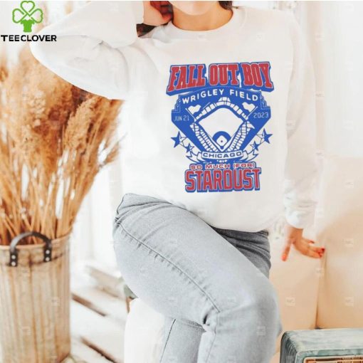 Fall out boy wrigley field chicago so much for stardust logo design T shirt