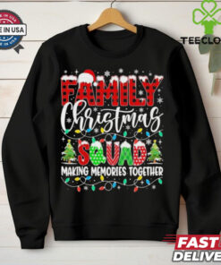 Family Christmas 2024 Matching Squad Santa Red Plaid Shirt
