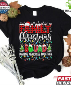 Family Christmas 2024 Matching Squad Santa Red Plaid Shirt
