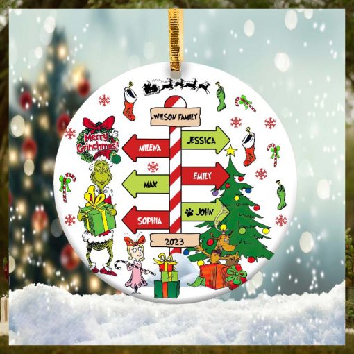 Family Christmas Character Grinch Ornament