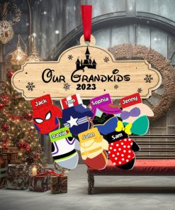 Family Mittens, Personalized Acrylic Ornament, Gift For Grandparents, Parents, Christmas Ornament