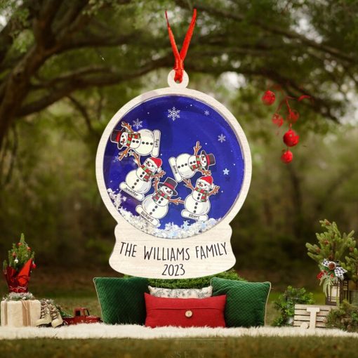 Family Personalized Christmas Shaker Ornament Gift For Family Christmas Gift