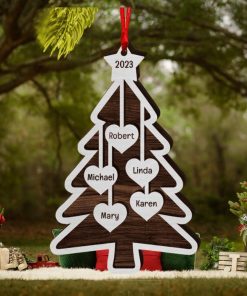 Family Personalized Wood Ornament   Gift For Family  Christmas Gift  Family Ornament