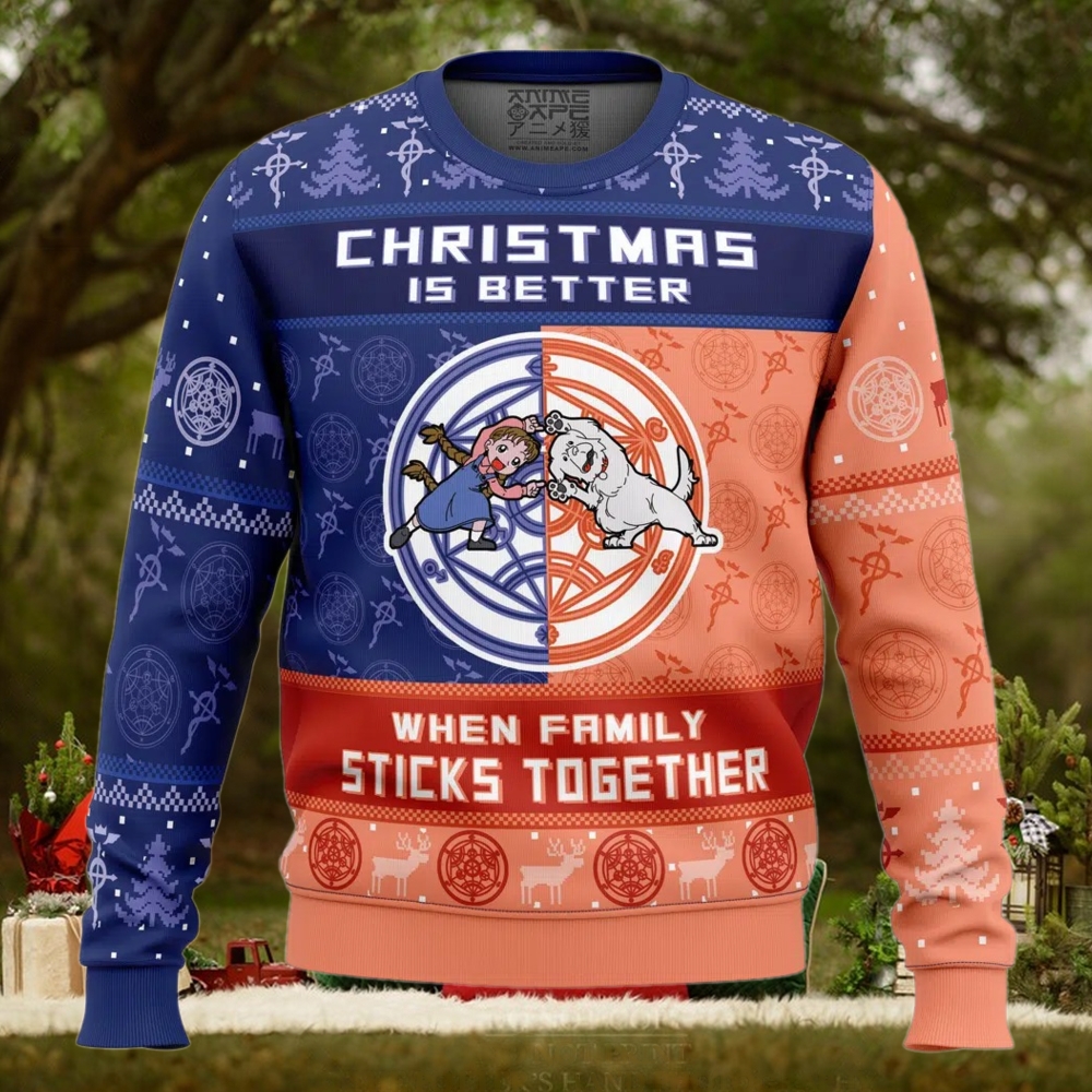 Family Together Chimera mas Fullmetal Alchemist Christmas ugly Sweater Family Together Chimera mas Fullmetal Alchemist Christmas ugly Sweater