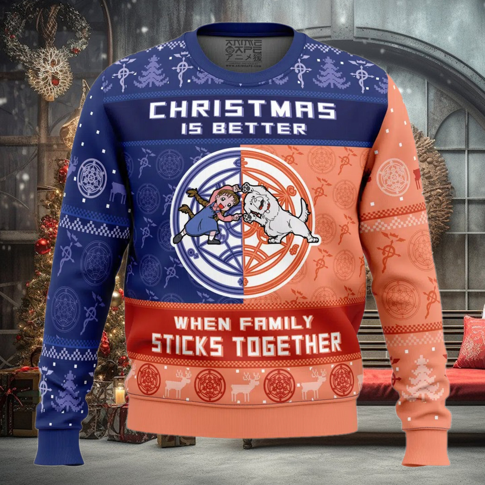 Family Together Chimera mas Fullmetal Alchemist Christmas ugly Sweater Family Together Chimera mas Fullmetal Alchemist Christmas ugly Sweater