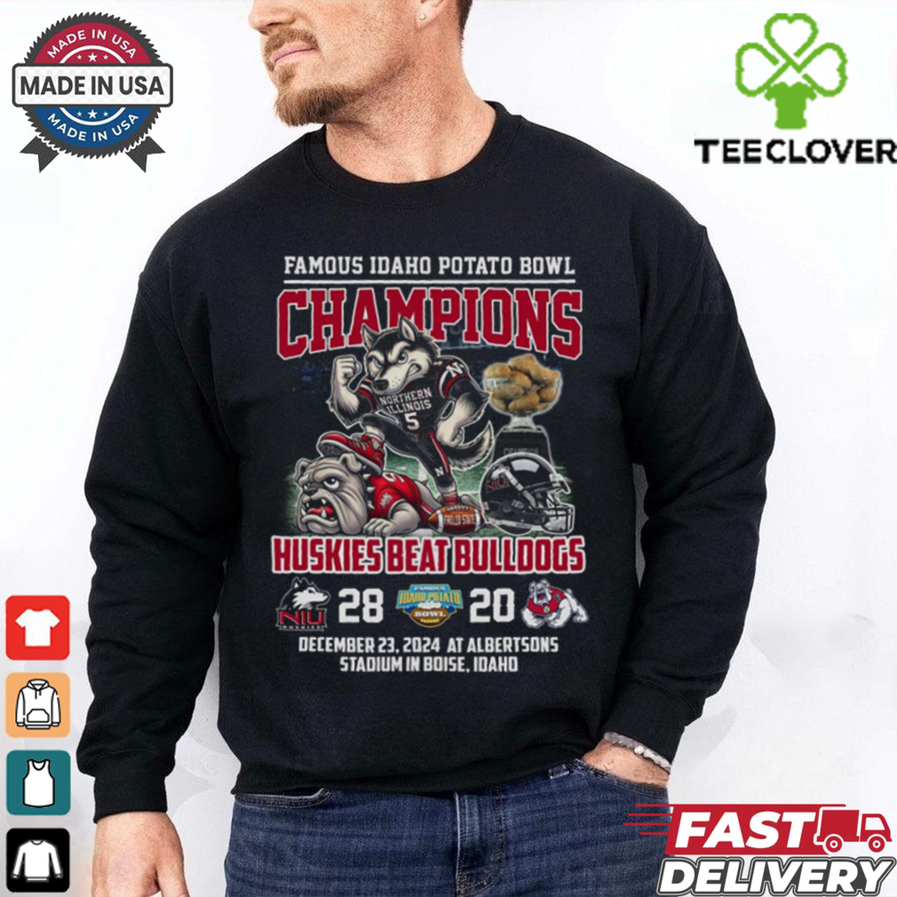 Famous Idaho Potato Bowl Champions Huskies Beat Bulldogs T Shirt Famous Idaho Potato Bowl Champions Huskies Beat Bulldogs T Shirt