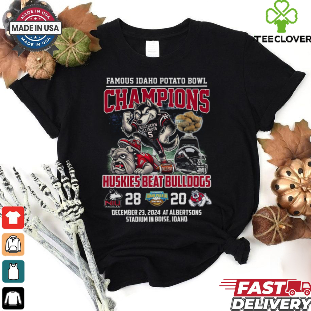 Famous Idaho Potato Bowl Champions Huskies Beat Bulldogs T Shirt Famous Idaho Potato Bowl Champions Huskies Beat Bulldogs T Shirt