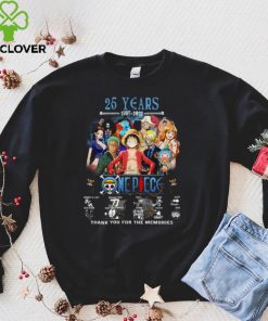 Fan made 25 Years 1997 2022 One Piece Signatures Thank You For The Memories Shirt