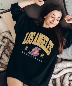 Fanatics Branded Heather Charcoal Los Angeles Lakers Foul Trouble Snow Wash Raglan Pullover shirt