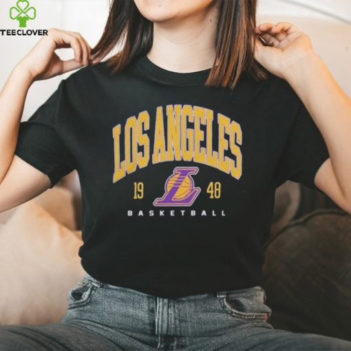 Fanatics Branded Heather Charcoal Los Angeles Lakers Foul Trouble Snow Wash Raglan Pullover shirt