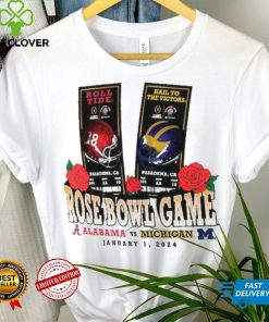 Fanatics Branded Michigan Wolverines vs. Alabama Crimson Tide College Football Playoff 2024 Rose Bowl Matchup Unmatched Excellence T Shirt