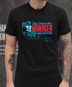 Fanatics Branded Skip Schumaker Black Miami Marlins 2023 NL Manager of the Year T Shirt