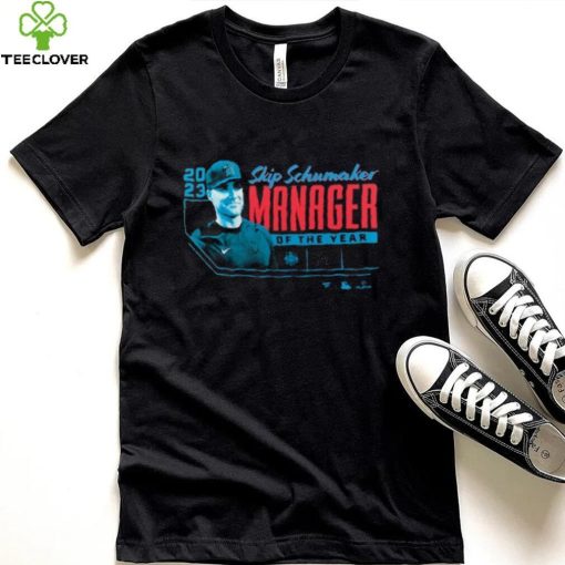 Fanatics Branded Skip Schumaker Black Miami Marlins 2023 NL Manager of the Year T Shirt