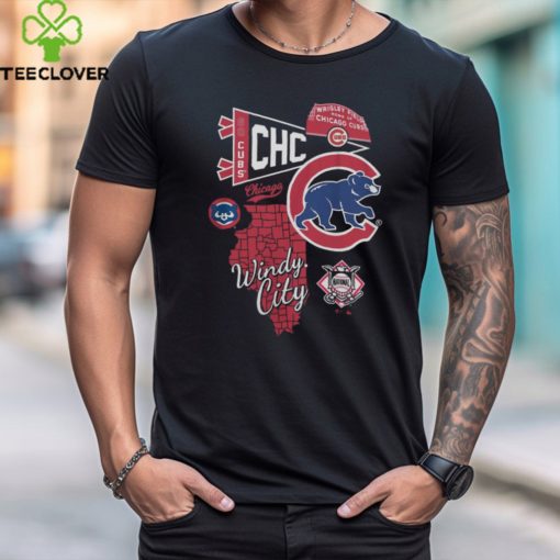 Fanatics Merchandise Chicago Cubs Profile Split Zone T Shirt