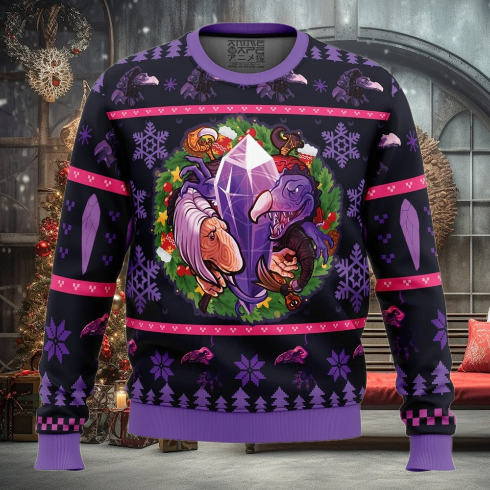 Fantasy Puppet Christmas Dark Crystal Ugly Christmas Sweater Fantasy Puppet Christmas Dark Crystal Ugly Christmas Sweater