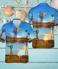 Farm Windmill Hawaiian Shirt Aloha Summer