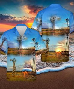 Farm Windmill Hawaiian Shirt Aloha Summer