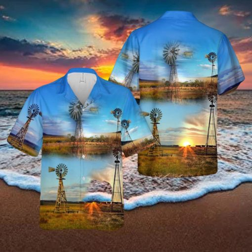 Farm Windmill Hawaiian Shirt Aloha Summer