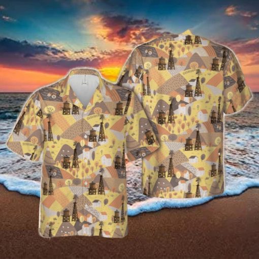 Farm Windmill and Water Tank Hawaiian Shirt Men Women Gift Summer