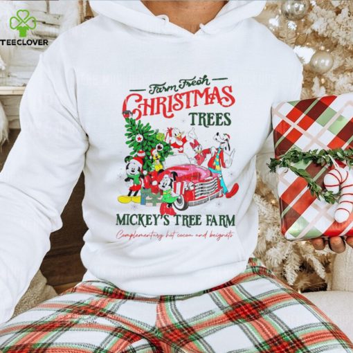 Farm fresh Christmas trees Mickey’s tree farm retro hoodie, sweater, longsleeve, shirt v-neck, t-shirt