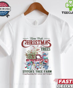 Farm fresh christmas trees stitch tree farm shirt