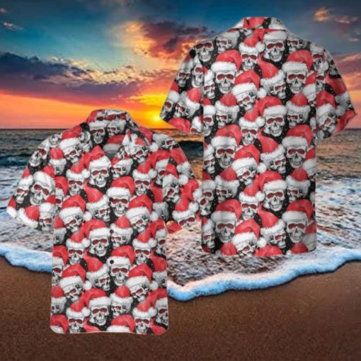 Fashionable Christmas Skulls Hawaiian Shirt