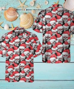 Fashionable Christmas Skulls Hawaiian Shirt