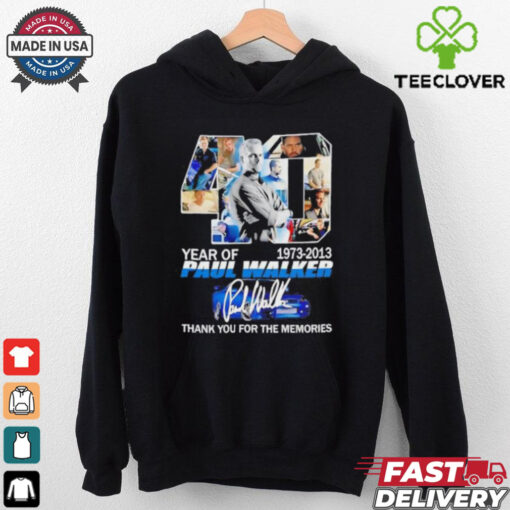 Fast and Furious 40 Years of Paul Walker thank you for the memories signature shirt