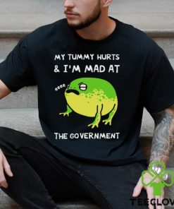 Fat Frog my tummy hurts and I’m mad at the government art shirt 2 Fat Frog my tummy hurts and I’m mad at the government art shirt