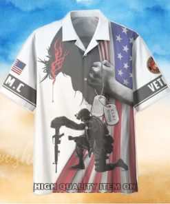 Father Day U.S. Marine Corps Veterans Trending Hawaiian Shirt