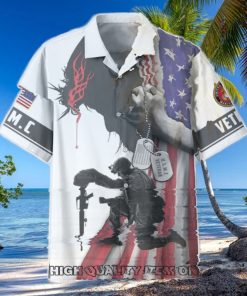 Father Day U.S. Marine Corps Veterans Trending Hawaiian Shirt