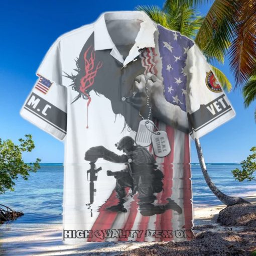 Father Day U.S. Marine Corps Veterans Trending Hawaiian Shirt