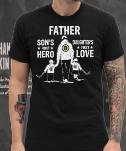 Father son’s first hero daughter’s first love Boston Bruins hockey logo shirt