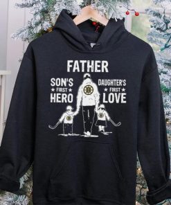 Father son’s first hero daughter’s first love Boston Bruins hockey logo hoodie, sweater, longsleeve, shirt v-neck, t-shirt