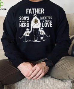 Father son’s first hero daughter’s first love Boston Bruins hockey logo hoodie, sweater, longsleeve, shirt v-neck, t-shirt