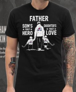 Father son’s first hero daughter’s first love Colorado Avalanche hockey logo shirt