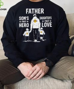 Father son’s first hero daughter’s first love Los Angeles Lakers basketball logo hoodie, sweater, longsleeve, shirt v-neck, t-shirt