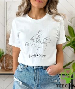Fathers Day Gifts From Kids Custom Photo Shirt For Dad Father Line Art Unisex Classic