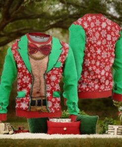 Faux Real Realistic Ugly Christmas Sweater