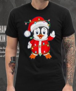 Penguin Lover Xmas Lighting Santa Penguin Christmas Shirt