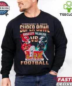 Feb 9 2025 Super Bowl Kansas City Vs Philadelphia Football shirt