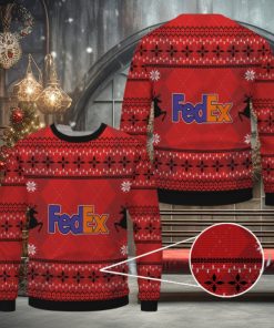 Fedex Red Pattern Merry Christmas Ugly Sweater