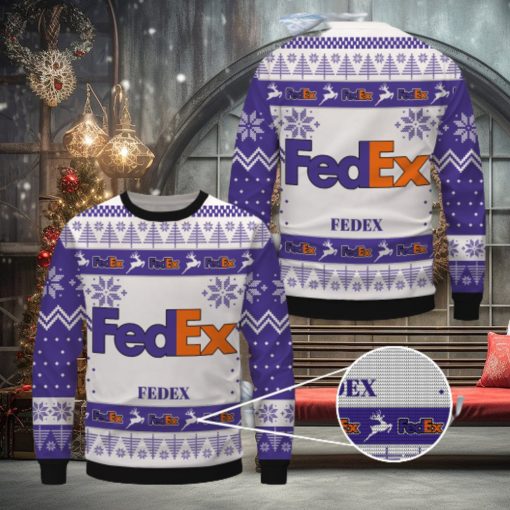 Fedex White Merry Christmas Ugly Sweater