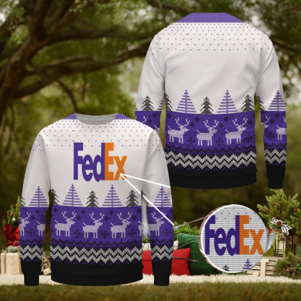 Fedex Wool Merry Christmas Ugly Sweater Fedex Wool Merry Christmas Ugly Sweater