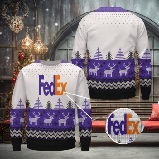 Fedex Wool Merry Christmas Ugly Sweater