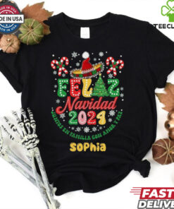 Feliz Navidad 2024, Juntos En Familia Con Amor Y Paz, Spanish Merry Christmas Shirt