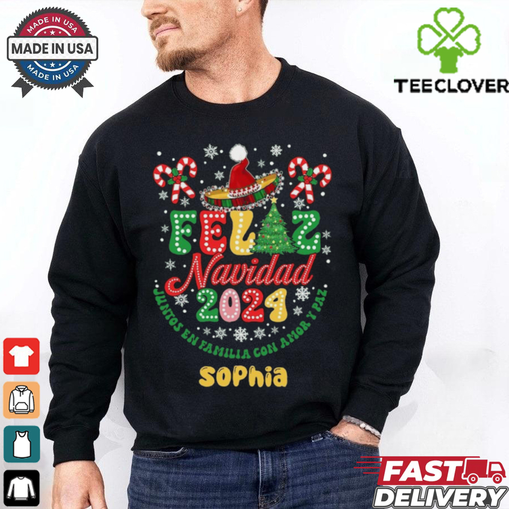 Feliz Navidad 2024, Juntos En Familia Con Amor Y Paz, Spanish Merry Christmas Shirt Feliz Navidad 2024, Juntos En Familia Con Amor Y Paz, Spanish Merry Christmas Shirt