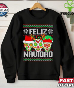 Feliz Navidad Sugar Skulls Christmas shirt