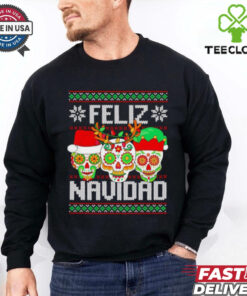 Feliz Navidad Sugar Skulls Christmas shirt
